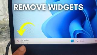 Disable widgets windows 11  windows 11 remove widgets from taskbar [upl. by Assilrac406]