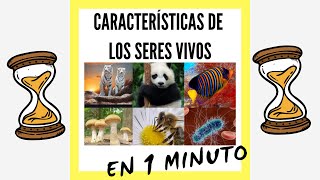 Características de los Seres Vivos EN 1 MINUTO [upl. by Zarger]