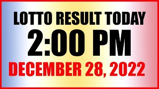 Lotto Result Today 2pm December 28 2022 Swertres Ez2 Pcso [upl. by Boehmer789]