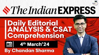 Indian Express Editorial Analysis by Chandan Sharma  4 March 2024  UPSC Current Affairs 2024 [upl. by Eneleuqcaj58]