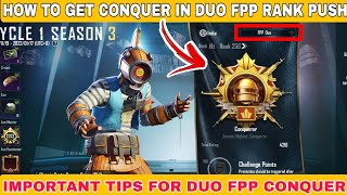 HOW TO GET CONQUER IN DUO FPP IN NEXT SEASON M7  IMPORTANT TIPS FOR RANK PUSH  MARIOGAMING [upl. by Notirb]