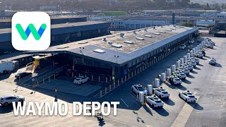 Behind the Scenes at Waymo Driverless Taxi Depot [upl. by Torie]