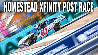 HOMESTEAD XFINITY POST RACE  Intense Racing Contact Aggression [upl. by Eissirc]