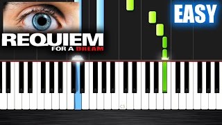 Requiem for a Dream  EASY Piano Tutorial by PlutaX  Synthesia [upl. by Urian]