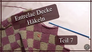 Entrelac BabyDecke hÃ¤keln  Tunesisches HÃ¤keln  Teil 7 [upl. by Enelad413]