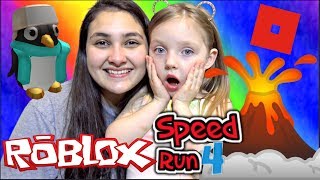 KAIA saves SISSY in ROBLOX SPEED RUN 4 FAMILY gaming FAIL LEVELS 110 The TOYTASTIC Sisters [upl. by Yahsram467]