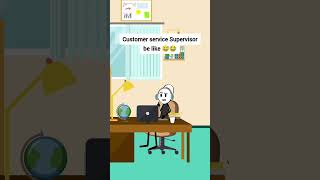 Customer service Supervisor be like 😅 animation funnyvideo gplus comedy [upl. by Notlew776]