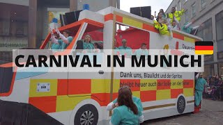 Carnival parade quotDamische Ritterquot 2020 in Munich  Travel Germany 4K [upl. by Leahsim]