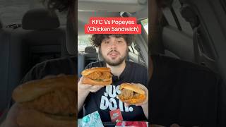 Popeyes Vs KFC Chicken Sandwich popeyes kfc foodreview shorts [upl. by Imar289]