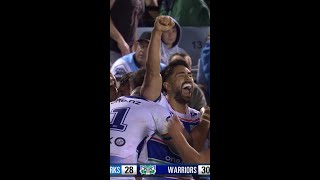 The final play of Shaun Johnsons career is a MATCHWINNING TRY ASSIST 🎯 9WWOS NRL [upl. by Alyacim]