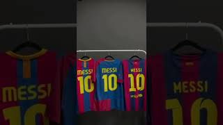 Barcelona this 3 kit and the History 🥶barcelonamessigoatfootballshortvideo [upl. by Neyugn]