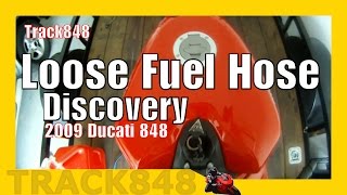 09 Ducati 848 Loose Fuel Hose [upl. by Koser]