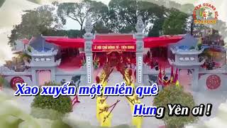 Karaoke Nhớ về Hưng Yên  Hạ tone Octave Shift 0 7 [upl. by Aw698]