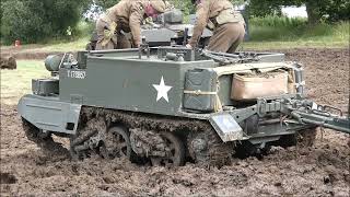 Universal Bren Gun Carrier towing 6pdr antitank gun at the Capel Military Show 2024 [upl. by Warms]