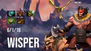 Dota 2 Pro Gameplay Wisper Beastmaster 6 1 16 High Skill Dota 2  Offlane OG [upl. by Annawak]