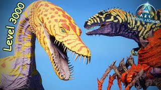 NOTHOSAURUS lvl3K vs GIGACARCHA and LYSRIX  Ark Ascended Battle Ep43 [upl. by Sloan]