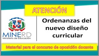 📚📓📝 Ordenanzas del sistema educativo Dominicano Material para el concurso de oposición [upl. by Akerdnahs]