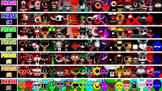 INCREDIBOX SPRUNKI PHASE1 VS PHASE 2 VS PHASE3 VS PHASE4 PHASE5 VS PHASE6 VS PHASE7 ALL IN ONE [upl. by Jemma]