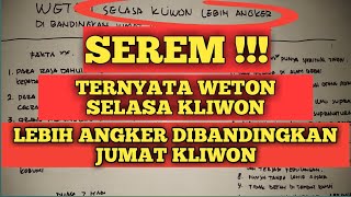 Weton Lahir SELASA KLIWON lebih angker dibanding JUMAT KLIWON diburu raja jiin RAMALAN PRIMBON JAWA [upl. by Ayetal]