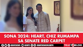 SONA 2024 Heart Chiz rumampa sa Senate red carpet [upl. by Leirbaj]