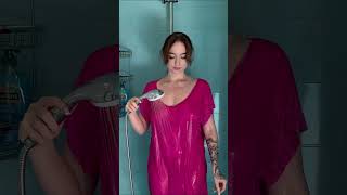 The secret behind Dry vs Wet Challenge  4K wetvsdry fashion clothing hair seethrough usa [upl. by Valerian788]