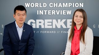 World Chess Champion Interview with Ding Liren  GRENKE Chess Classic 2024 [upl. by Lytton]