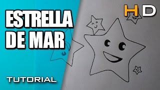 Cómo Dibujar una Estrella de Mar Fácil Paso a Paso  Dibujo de unas estrellitas de Mar [upl. by Mullins]