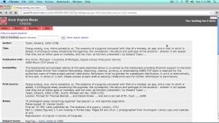 From Search Results to Research Early English Books OnlineText Creation Partnership EEBOTCP [upl. by Ytirev]