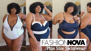 Fashion Nova Curve Swimwear Try On Haul  Plus Size  Victoria Lashay [upl. by Annayek]