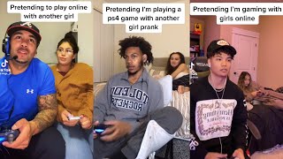 Boyfriend Pretending To Play Online With Another Girl Prank Tiktok Compilation [upl. by Ayaj]