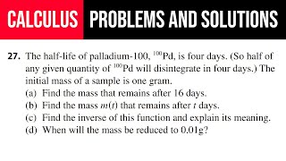 27 The halflife of palladium100 100Pd is four days So half of any given quantity of 100Pd [upl. by Arihs]