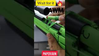 Paper AWM🔥 Sniper Gun That Shoots Paper Bullets and Ejects Shells 🔥 shorts😃 [upl. by Emie851]