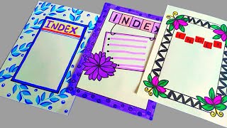 ✨🌈Index Design For Project Easy And BeautifulIndex First Page DesignFile Index Decoration Ideas [upl. by Dreddy]