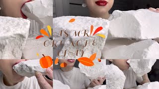 Asmr dry 🤍 chalk crunches SweetChalk marathon week drychalk drycrunch chalkasmr claycrunch [upl. by Dickie]