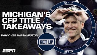 MICHIGAN DOMINATED WASHINGTON 💪 Takeaways from the Wolverines National Championship 🏆  Get Up [upl. by Sucramrej561]