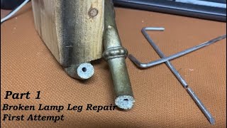 Broken Lamp Leg Repair Part 1 first attempt [upl. by Siriso175]