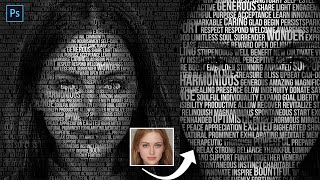 How to Create Text Portrait Toning Effect in Photoshop [upl. by Gnaw529]