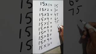 15 table😝 learn easy😎💞trending maths mathtricks tablelearningtrick table [upl. by Mcdowell]