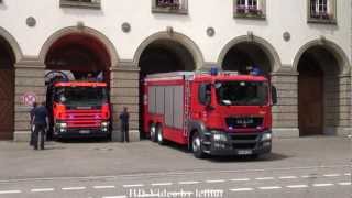 quotPKWBrand auf der Autobahnquot Wachausfahrt HLF  GWGLand BF Karlsruhe FW 1 Pressluft [upl. by Keg835]