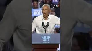 Obama raps Eminem’s Lose Yourself at Harris rally in Detroit 🎤 [upl. by Yslehc815]