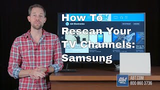 How To Rescan Channels On A Samsung TV [upl. by Kronfeld642]