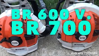 STIHL BR 600 v STIHL BR 700 Blower Comparison 2018 [upl. by Ratcliffe]