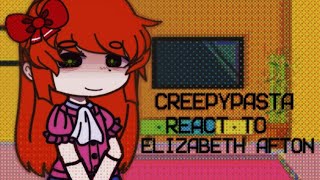 Creepypasta React to Elizabeth Afton  WIP  READ DESC [upl. by Rema]