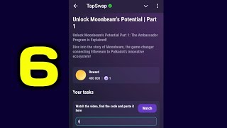 Unlock Moonbeams Potential  Part 1  TapSwap Code [upl. by Corina]