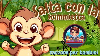 SALTA CON LA SCIMMIETTA  VIDEO PER BAMBINI [upl. by Marty]