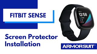 Fitbit Sense  Versa 3 Smartwatch Screen Protector Installation Instructions Video by ArmorSuit [upl. by Hannavas]