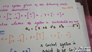 Controllability Problem1Unit5 [upl. by Horlacher]