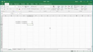 How to Calculate Number of Days between two Dates in Excel 2016 [upl. by Perrin424]