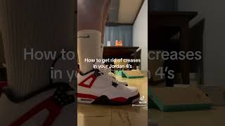 How to get rid of creases in your Jordan 4’s sneakers goat shoes jordan nike jordan4 [upl. by Ahseiyt]