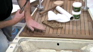 Teak Deck Fabrication and Installation Part 2 [upl. by Ariet604]